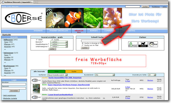 Werbung am Banner